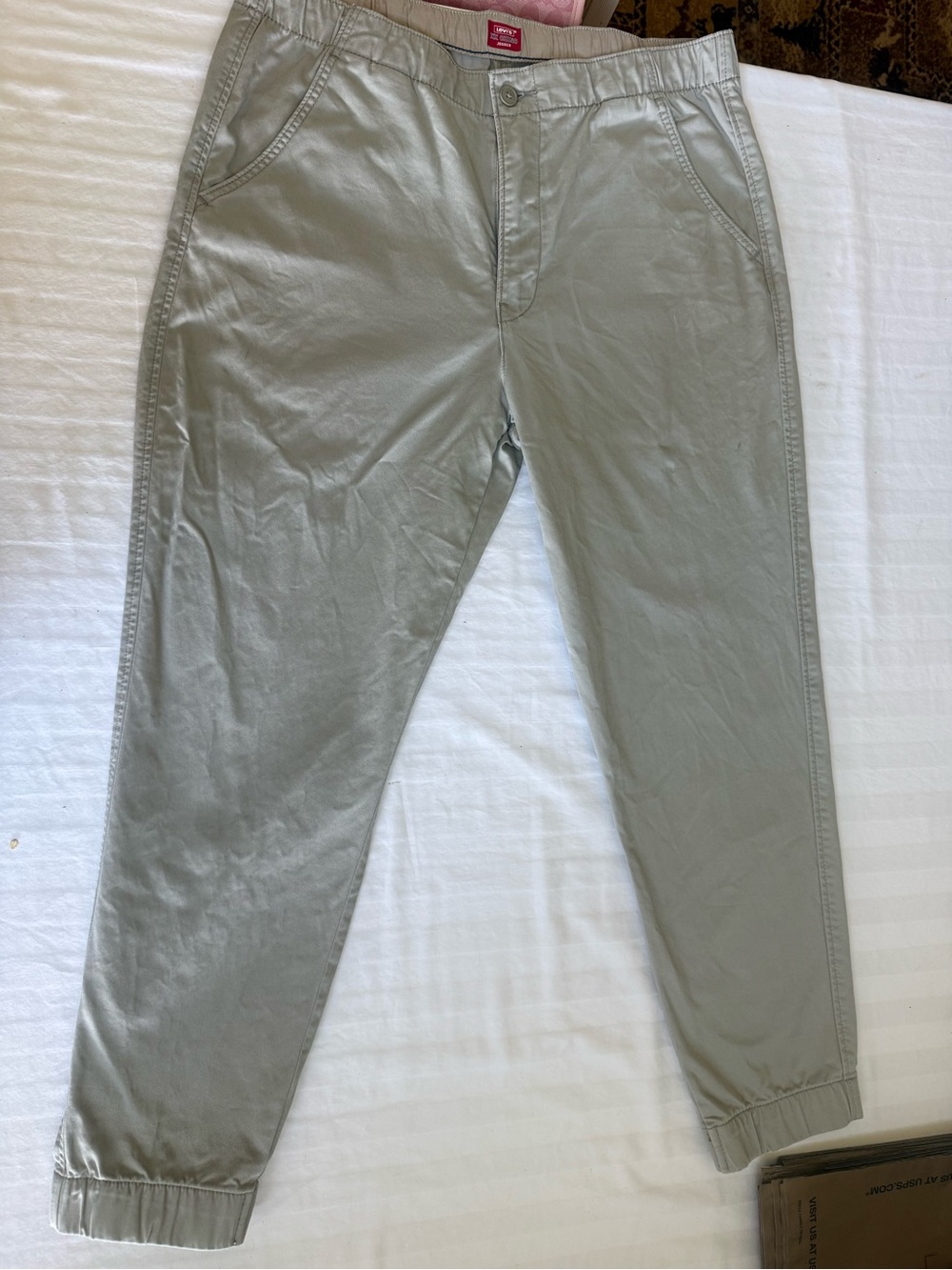 Levi's Men's Light Gray Chino Jogger Pants